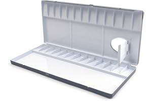 Color Around - Paleta de aluminio para acuarelas, negro, 26 Well(10.04"x4.33"x0.75")