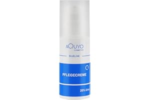 AQUYO COSMETICS Blueline 20% Urea Creme, Schrundencreme für sehr trockene und verhornte Haut, Pflegecreme bei Schuppenflechte und Neurodermitis, Hornhaut erweicher und Hornhautentferner (100ml)