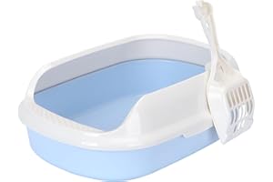 Nobleza - Cajas de Arena para Gatos, Aseo Arenero Abierto con Pala para Mascotas Gatos, Bandeja Sanitaria Plástica, 3 Tamaños 55 * 39 * 19 CM