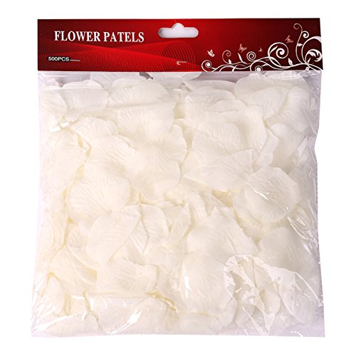 S/O 500er Pack Rosenblätter Creme Rosenblüten Rosen Blätter Blüten Kunstblumen Seidenblumen - 6