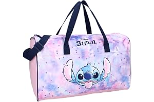 mybagstory Sportväska för flickor – Stitch – barn – skola – förskola – grundskola – flickväska – storlek 40 cm – justerbar re