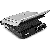 Homend Grilliant 1342H 3 in 1 Inox Body Double Sided XL Casting Plate Toast and Grill Machine