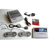 Super Nintendo / SNES Konsole mit 2 Controllern und Super Mario World Spiel - Konsole ist die deutsche Original PAL Version (