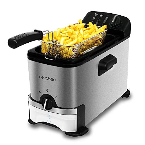 Cecotec Friteuse avec réservoir CleanFry 3000 ProFilter, 3 L, 2000 W, Apte pour lave-vaisselle