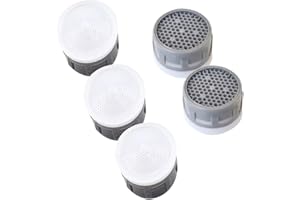 CHEDIN 5 x Honeycomb odpływ kranu filtr wewnętrzny, do regulatora strumienia M22/M24, część wewnętrzna (A-5)
