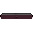 amazon basics 16W Bluetooth Soundbar Speaker with 1200mah Battery, BT v5.3, Aux, USB Port for Mobile, PC, Tablets, and Laptops (Black-Maroon)