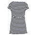 Heavenly Bump Maternity Stripe Cowl Neck Tunic - Navy Stripe 14
