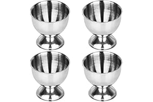 MDYBF 4 PièCes SéRies Plateau de de Ressort en Acier Inoxydable, Support D'Oeuf Bouilli, Support de Stockage, Coquetier en MéTal, Support de Ressort en, Argent