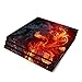Produktbild Skins4u® Sony Playstation 4 PRO Skin Premium Design Vinyl Schutzfolie Sticker Aufkleber Set für PS4 PRO - Flower of Fire