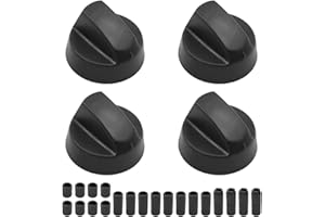 POFET Uniwersalne pokrętła kuchenne, zestaw 4 przełączników obrotowych do kuchenki gazowej z płytą piekarnika