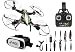 Produktbild Jamara 422021 - F1X VR Altitude FPV Wifi Kompass Flyback - Race Drone, inklusiv VR-Brille, über Sender und App steuern, 3 Geschwindigkeiten, 40 KM/h, Höhenkontrolle (Barometer) und Rückflugautomatik