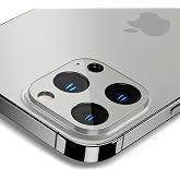 Spigen iPhone 13 Pro Max / 13 Pro ile Uyumlu Kamera Lens Koruyucu Cam Glas.tR Optik (2 Adet) Silver - AGL04033