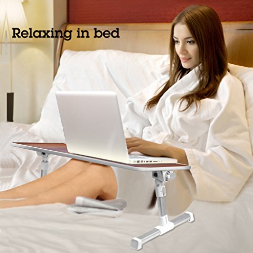 [2 Jahre Garantie] Avantree Laptoptisch Fürs Bett, Klappbare Bett Tisch Frühstück, Portabler Laptop Tablett, Notebook Ständer Verstellbarer Sofa Tisch – Große Größe - 7