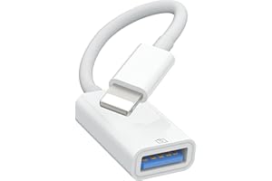 DENLANE Lightning auf USB Adapter, USB OTG Kamera Adapter Konverter für iPhone & iPad unterstützt Kartenleser, U Disk, Tastatur, Maus, Hubs, MIDI, Plug & Play