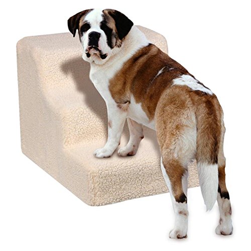 Beyondfashion-Pet-Cat-Dog-Little-Older-Doggy-3-Steps-Stairs-with-Soft-Plush-Washable-Cover