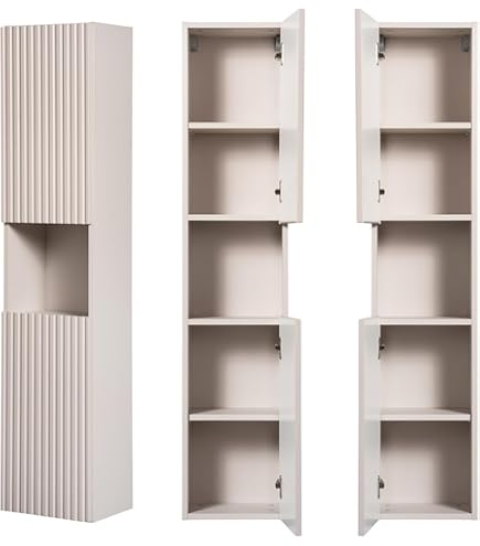 Semicolonna Sospesa 1 Anta Con Vano Giorno - LIBEROSHOPPING, H90 Cm, Colore Tortora, Apertura A Sinistra - Foto 7