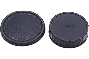 AMOTOK C/Y Kameragehäuse und hintere Objektivkappen, kompatibel mit Contax Yashica C/Y Mount Objektiv und Kameras