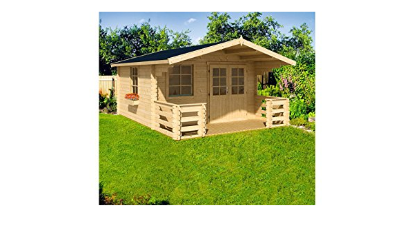 Nordic Holz Set Gartenhaus Klingenberg 2 Bxt 360x510 Cm 28 Mm Natur Amazon De Garten