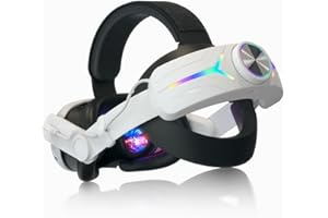 OKESYO Elite Strap Headstrap für Meta Quest 3 mit 8000mAh Akku, Zubehör für Oculus Meta Quest 3, Ersatz/RGB/Erweiterte Unterstützung/Einstellbar/PU-Material/Hohe Plastizität