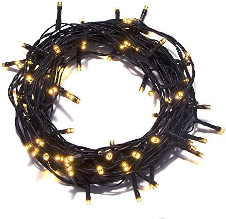 Yizhou 10m/33ft String Light with 72LED, Warm White Color, 3*AA Battery Powered, 8 Flashing Modes with Memory and Timing Function, Best Decoration for Christmas Tree, Halloween Illuminations ,Wedding party, Home or Garden etc