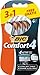 BiC Comfort 4 Quadruple Blade Mens Disposable Shaver Blister of 3+1 Free