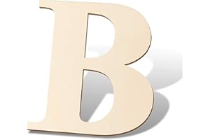 SAVITA 30cm Lettere in Legno Vuote Cartello in Legno Non Finito a Fette per la Decorazione della Parete del Segno della Casa Progetti di Artigianato Fai-da-Te (B)