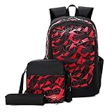 【Verschluss】: Reißverschluss und zusätzlicher Fall. 1 großes Hauptfach mit Reißverschluss, 1 Reißverschlussfach auf der Vorderseite, zwei Seitentaschen , Unabhängiger Laptop / iPad und Handytasche im Hauptfach und zusätzliche Fall