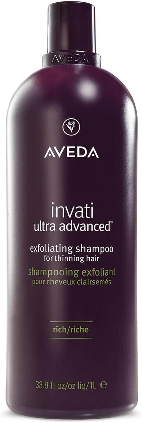 Aveda Invati Ultra Advanced Exfoliating Shampoo Rich | Step 1 of 4 | Reduces Hair Loss by 77% | for Medium to Thick Thinning Hair Types | Normal to Oily Scalp | 94% Naturally Derived*, 1000 ml