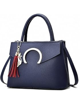 AILEESE Mode Frauen Aktentasche Handtasche Leder Top-Griff Travel Tote weibliche Casual Messenger Umhängetaschen...