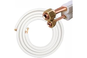 Cozzolinobrico kit tubi rame CARTELLATI PRONTI per climatizzatore coppia da 1/4 e da 3/8 per gas Refrigerante (3 mt + 3mt)