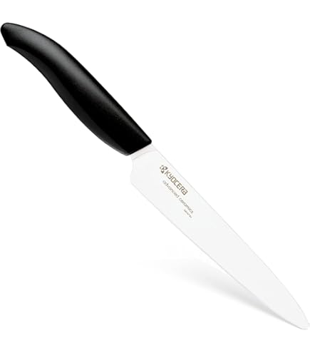 GEN RED Keramik-Santokumesser Von Kyocera – 14 Cm Klinge, Roter Griff, Made In Japan