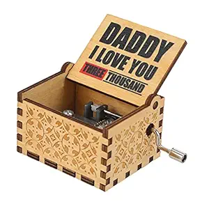Decdeal Vintage Wooden Music Box Hand Crank Music Case Carved Engraving Children Toy Christmas Festival Presents Birtay Gifts for Kids Adult