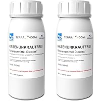 Terra Domi Rasenunkrautvernichter 2x500 ml, Referenzmittel: Dicotex für bis zu 1200 m² Rasenfläche, stark gegen übliche…