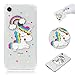 Produktbild Kristall Hülle für iPhone XR, Misteem Weich Silikon Dünn Bunt Muster Leicht Durchsichtige Schutzhülle für Apple iPhone XR Transparent Stoßfest Case Cover [Stern Regenbogen Pferd]