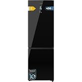 Cecotec Combi Total No Frost Bolero CoolMarket Combi 456 Black Glass E, 456 L, Height 201 cm and 59.5 cm Wide, MAX INSIDE wit
