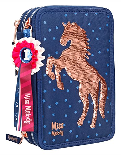 Preisvergleich Produktbild Depesche 10077 - Federtasche 3 fach, Miss Melody, blau