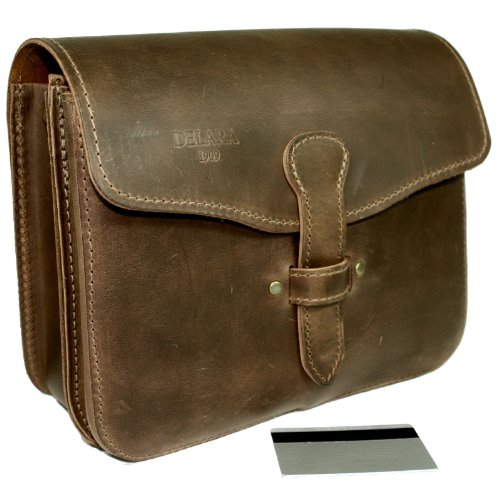 DELARA Bolsa zurrón de Cuero de monterero Made in Germany