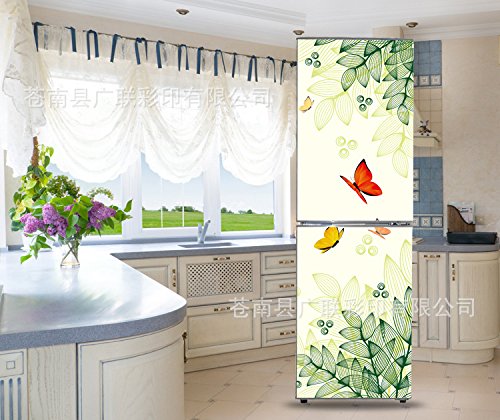 Preisvergleich Produktbild HHY-Europäische abnehmbare Wasserdichte selbstklebende Kühlschrank Sticker