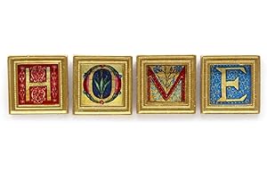 Melody Jane Dolls Houses Casa delle Bambole 4 Casa Immagini Dipinti in Quadrato Cornice Dorata Miniatura Accessorio