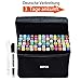 Produktbild RuoCherg 80 Farbige Graffiti Stift Permanent Marker Set,Manga Stifte Set Doppelspitze Graffiti Stifte für Studenten Manga Kunstler Design Schule Drawing Sketch (Schwarz, 80)