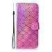 Produktbild Yobby Brieftasche Hülle für Samsung Galaxy Note 10 Pro,Bunt Blumen Handyhülle Leder Tasche Flipcase mit Kartenfach und Handschlaufe,Stand Stoßfest Schutzhülle für Samsung Galaxy Note 10 Pro-Rosa