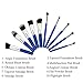 A&G®10PCS Professional Makeup Brushes Brush Cosmetic Set Make up Brushes Eyeshadow Eyebrow Shadow Powder Cosmetics Tools Kit(10pcs Blue Handle + Silver Tube)