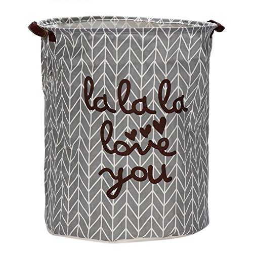 LAAT Falten Wäschehammer Eimer Badezimmer zylindrische Leinwand Aufbewahrungsbox mit Totes Baumwollgewebe mit wasserdichtem PE-Beschichten Futter öffnen Fässer 40*50CM - 7