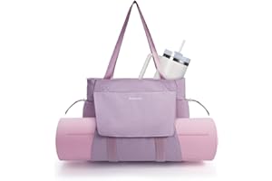 ‎SPORTSNEW sportsnew Yogatasche Damen Groß Wasserdicht Yoga Tote Tasche mit Nassfach & Klettverschluss Schnellzugriff Yogamatte
