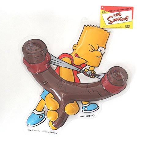 Preisvergleich Produktbild Simpsons Wanddeko Motiv Bart mit Steinschleuder