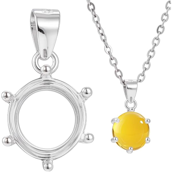 Pendentif En Argent Sterling Avec Monture à Griffes Ovale (18x13 Mm) - Pour Cabochon, DIY Bijoux