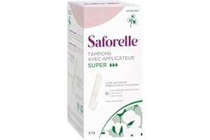 Saforelle 14 sellos Super con aplicador de algodón orgánico