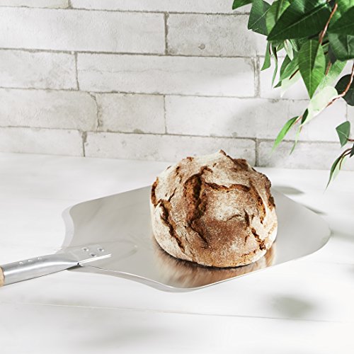 Levivo Pizzaschaufel/ Pizzaschieber aus Metall mit Holzgriff, ca. 82 x 30,5 x 2,9 cm - 5