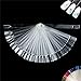 50 x POLISH NAIL ART TIPS CLEAR FALSE POP COLOUR STICKS DISPLAY FAN PRACTICE KIT NAIL POLISH DISPLAY FAN * EASY TO DISPLAY YOUR WORK Fusion (TM) (Clear)
