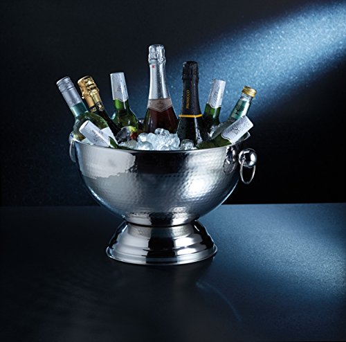 BarCraft Champagner-Kühler mit Standfuß / Bowle-Schlüssel, Metall - 2